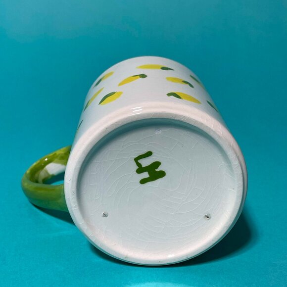 Hand-Painted Lemon Ceramic Coffee Mug | Whimsical Kitchen Decor - Picture 2 of 2